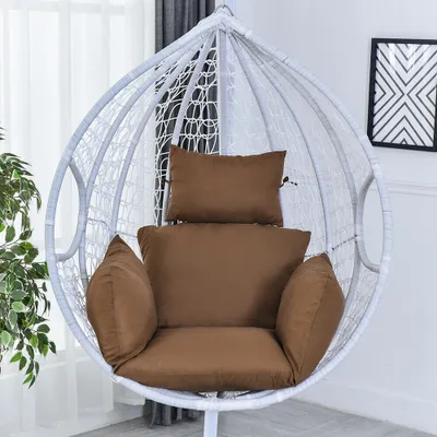 Produktbild von Topchances Hängesessel Kissen Auflagen Schaukelstuhl Sitzkissen Hängestuhl Sitzauflage Auflage Polster Ersatzkissen für Hängesessel,Braun