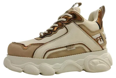 Produktbild von Buffalo Damenschuhe Schnürschuhe Sportive Beige Freizeit, Schuhgröße:37 EU