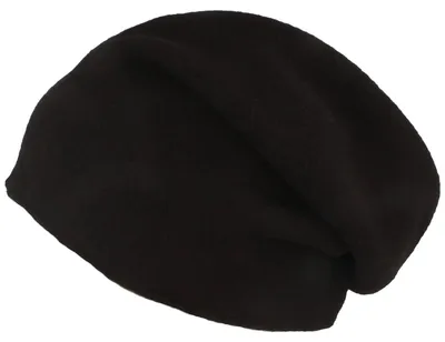 Kopka NeRo Beanie Rollrandmütze aus Walkstrick in schwarz