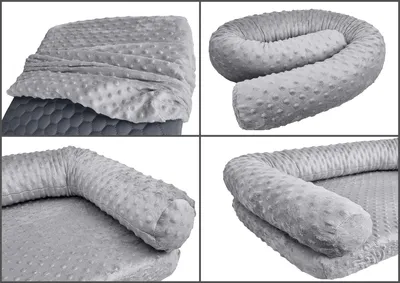 Produktbild von Bezug mit Seitenpolster grau für Tierbett  V-30.6060x40