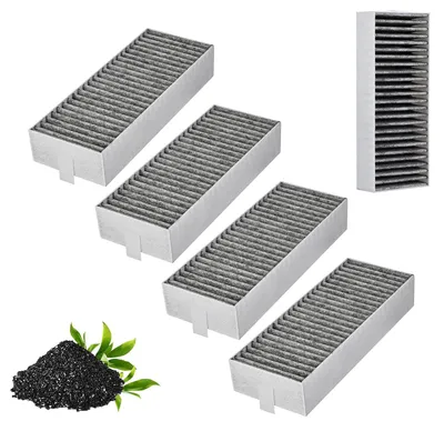 Aktivkohlefilter 4er-Pack für Dunstabzugshauben, 193x75x35 mm