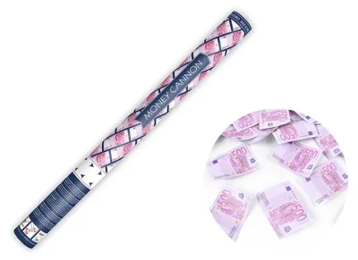 Produktbild von 4x Konfettikanone Geldscheine Euro 60 cm