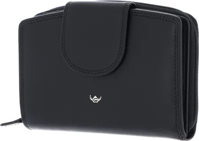 Produktbild von Golden Head Leder Geldbörse Polo RFID Protect Zipped Ladies Purse Wallet Black schwarz