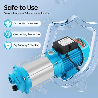 Produktbild von Zentrifugalpumpe – Wasserpumpe – 2500 W – Edelstahl und Gusseisen – Förderhöhe 110 m – 220 V