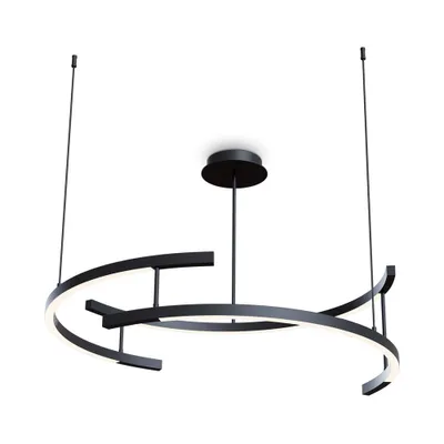 Immagine prodotto di Lampada a sospensione a LED, alluminio nero, bianco caldo, H 85 cm