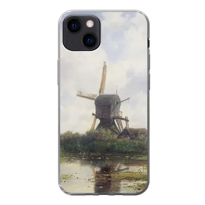 Produktbild von MuchoWow® Handyhülle Schutzhülle Hülle für iPhone 13 Malerei - Mühle - Alte Meister Silikon Softcase Handy Hülle - Karteninhaber