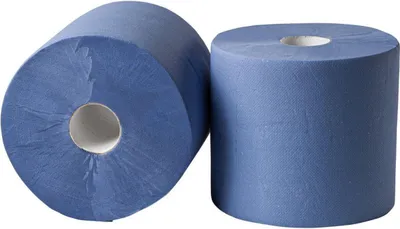 Produktbild von Putztuchtuchrollen | blau | 2-lagig | a 300 Blatt | 2 Rollen | Papierhandtücher