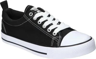 Produktbild von AMERICAN CLUB LH103 Original Sneakers, luftige Sneakers, Schnürung Segeltuch Turnschuhe, Schwarz 40