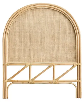 Produktbild von Kopfteil aus Rattan mit feinem Geflecht im Bohemian Stil für 90 cm Bett, 95x115 cm