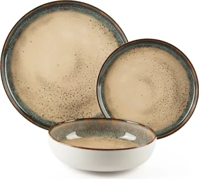 Zdjęcie produktu dla Zestaw naczyń Excelsa 12-częściowy Zeus ceramiczny kolorowy