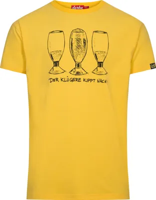 Produktbild von Derbe Der Klügere kippt nach Herren T-Shirt, Farbe:yellow, Größe:S