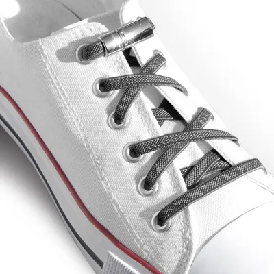 Produktbild von Elastische Schnürsenkel ohne Bindung Amusing Laces 100 cm - Grau