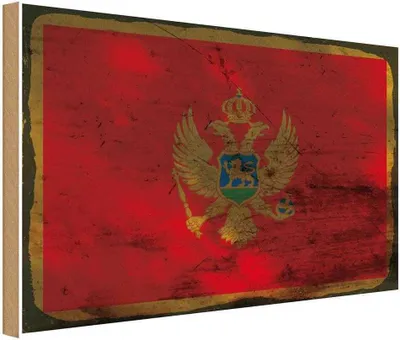 Produktbild von vianmo Holzschild 30x40 cm Monte Flagge Geburtstag Feiern Party
