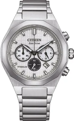 Citizen CA4690-51A Eco-Drive Herren-Solaruhr Chronograph Titan Silberfarben 1