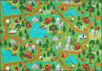 Produktbild von Carpet Studio Hiking Teppich Kinderzimmer - Spielteppich Grün - 140x200cm