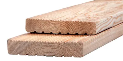 Produktbild von WOODTEX | 3,60 m | Lärche Terrassendiele Sibirische Lärche, Wendediele Geriffelt Rutschhemmend, Massivholz Nadelholz, Standard Sortierung, Für Unterkonstruktion Verschraubung