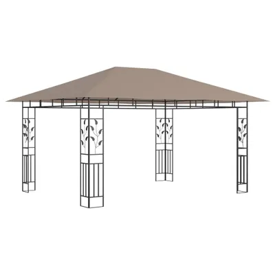 Produktbild von vidaXL Pavillon mit Moskitonetz 4x3x2,73 m Taupe 180 g/m²