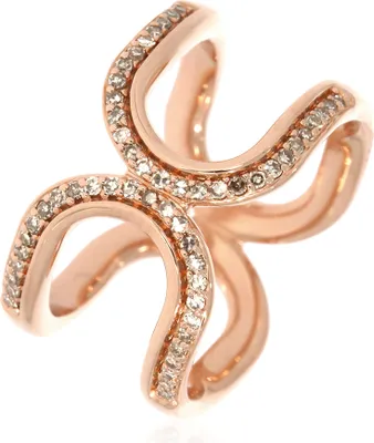 Produktbild von CBR11451, CBR11451, CBR11451 Ring mit 54 braunen Diamanten ca. 0,26 ct. rosèvergoldet XEN
