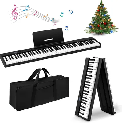 Immagine prodotto di Pianoforte elettronico pieghevole a 88 tasti - Tastiera - Pianoforte digitale - Tastiera per pianoforte - Pianoforte elettrico