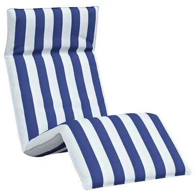 Produktbild von vidaXL Sonnenliege Klappbar Blau und Weiß 175x54x8,5 cm Oxford-Gewebe