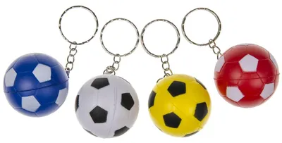 Produktbild von Duckiez Schlüsselanhänger Fußball, Schaumstoff - 48 Stück