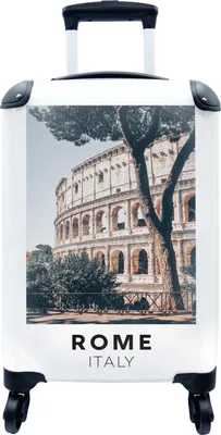 Produktbild von MuchoWow® MuchoWow® Koffer Handgepäck Trolley Rollkoffer Kleine Reisekoffer mit 4 Rollen - Rom - Italien - Kolosseum - Cabin Size < 55x40x23 cm & 55x40x20 cm - Fotokoffer - Kabinenkoffer - Boardgepäck