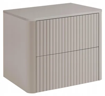Produktbild von Rodan Waschbeckenunterschrank 60cm - mit Platte - Hängend - Geriffelt Kaschmir - Push-to-Open - LINEA
