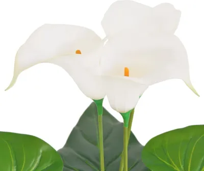Zdjęcie produktu dla vidaXL Sztuczna lilia calla z doniczką 45 cm Biała