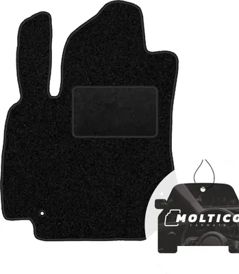 Produktbild von moto-MOLTICO Fahrer Fußmatte Auto Velours Fahrerseite Autoteppiche Schwarz Fahrermatte 1-teilig passend für Peugeot Partner 2 Citroen Berlingo 2 2008-2018
