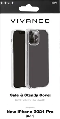 Produktbild von ViVanco™Safe and Steady, Cover, Apple, iPhone 13 Pro, 15,5 cm (6.1"), Transparent