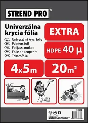 Obrázek produktu pro Strend Pro Extra maskovací fólie, malířská, 4x5 m, 40µ, maskovací fólie