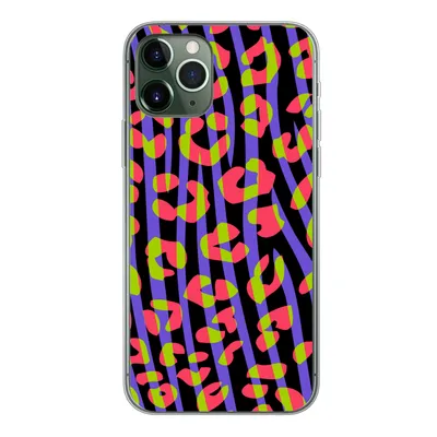 Produktbild von MuchoWow® Handyhülle Schutzhülle Hülle für iPhone 11 Pro Pantherdruck - Zebra - Neon Silikon Softcase Handy Hülle - Handy