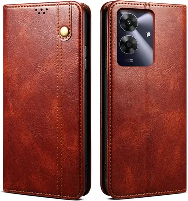 Obrázek produktu pro Pouzdro pro Realme Note 60 kožené flip pouzdro peněženka s funkcí stojánku červené