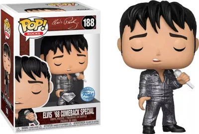 Image de Funko POP ! Rocks Elvis Presley Elvis '68 Comeback Diamond 188