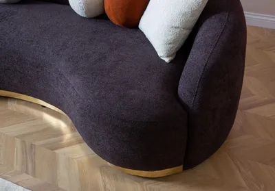 Zdjęcie produktu dla Designerska sofa 4-osobowa brązowa nowość w salonie nowoczesna