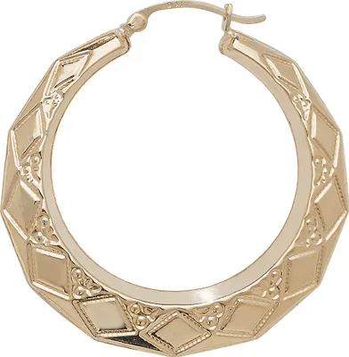 Image de Boucles d'Oreilles Créoles Femme Or 375/1000 - 40mm*39mm; TRS11361