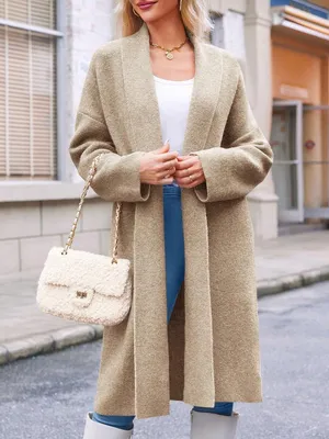 Lang - Oversized - Casual - Damen - Weiches und Bequemes Material - Perfekt für Herbst/Winter - Cardigan