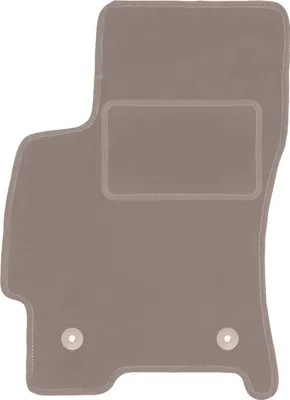 Produktbild von Fahrerfußmatte Velours beige passend für Ford Mondeo MK3 (2001-2007, Kombi, Liftback, Limousine) – mit Befestigungen – passgenau