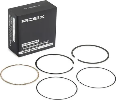 Produktbild von RIDEX 444P0100 Kolbenringsatz Kolbenringe für LAND ROVER Freelander SUV (L314) für MG MGF (RD) für ROVER 75 (RJ)