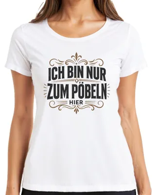 Obrázok produktu pre Som tu len preto, aby som provokoval a robil si srandu. Dámske tričko, biela farba, veľkosť L. (Sarkastické, provokujúce.)