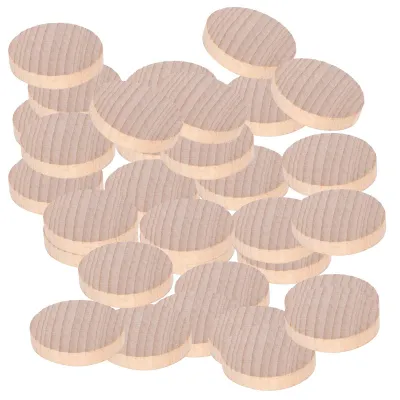100 runde Holzscheiben 3 cm, unbehandelt, für Basteln & DIY