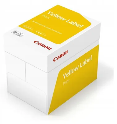 Zdjęcie produktu dla Canon Yellow Label Print, Druk laserowy/atramentowy, A4 (210x297 mm), 500 ark., 80 g/m², Biały, PEFC Certified