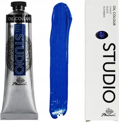 Produktbild von Ölfarbe Phoenix Studio 120ml Tube – 455 Cölinblau (Cerulean Blue) – Künstlerfarbe – Deckend & Lichtecht für Leinwand, Holz