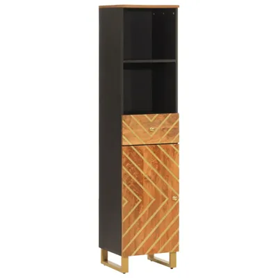 Immagine prodotto di Mobile da Bagno Marrone e Nero 38x33,5x160 cm in Legno di Mango