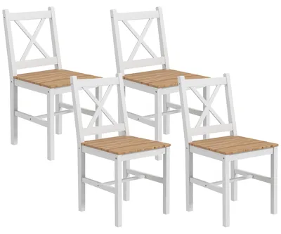 Obrázek produktu pro Jídelní židle - Kuchyňské židle - Židle - Venkovské židle - Dřevěné židle - Sada 4 kusů