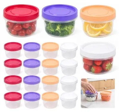 20er-Set Vorratsdosen 400 ml, stapelbar, auslaufsicher, BPA-frei