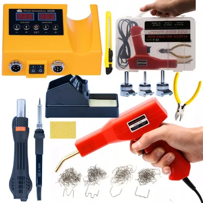 Produktbild von Rosfix 2-in-1 Lötstation (Heißluft und 900M) Rosfix Orange Husky OH660 Elektrische S-Serie + Rosfix Kunststoffhefter im Koffer + 200 Heftklammern
