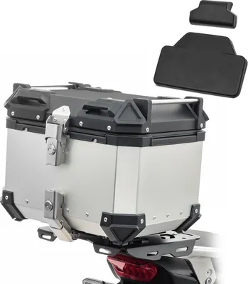 Produktbild von Set Motorrad Aluminium Topcase 35L + Sozius Rückenpolster # XB35 Alu T
