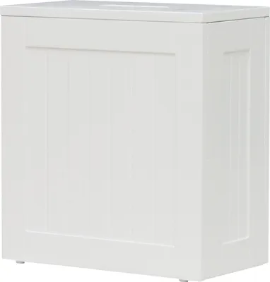Produktbild von Badezimmerschrank Weiss MDF Aufbewahrungsschrank Kompakt Praktisch Schrank fuer Handtuecher Badmoebel Aufbewahrung 31x17x33cm