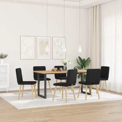 Immagine prodotto di vidaXL Sedie da pranzo 6 pezzi in tessuto nero